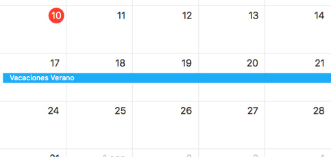 Importa las fechas de tus vacaciones en el calendario de Mac