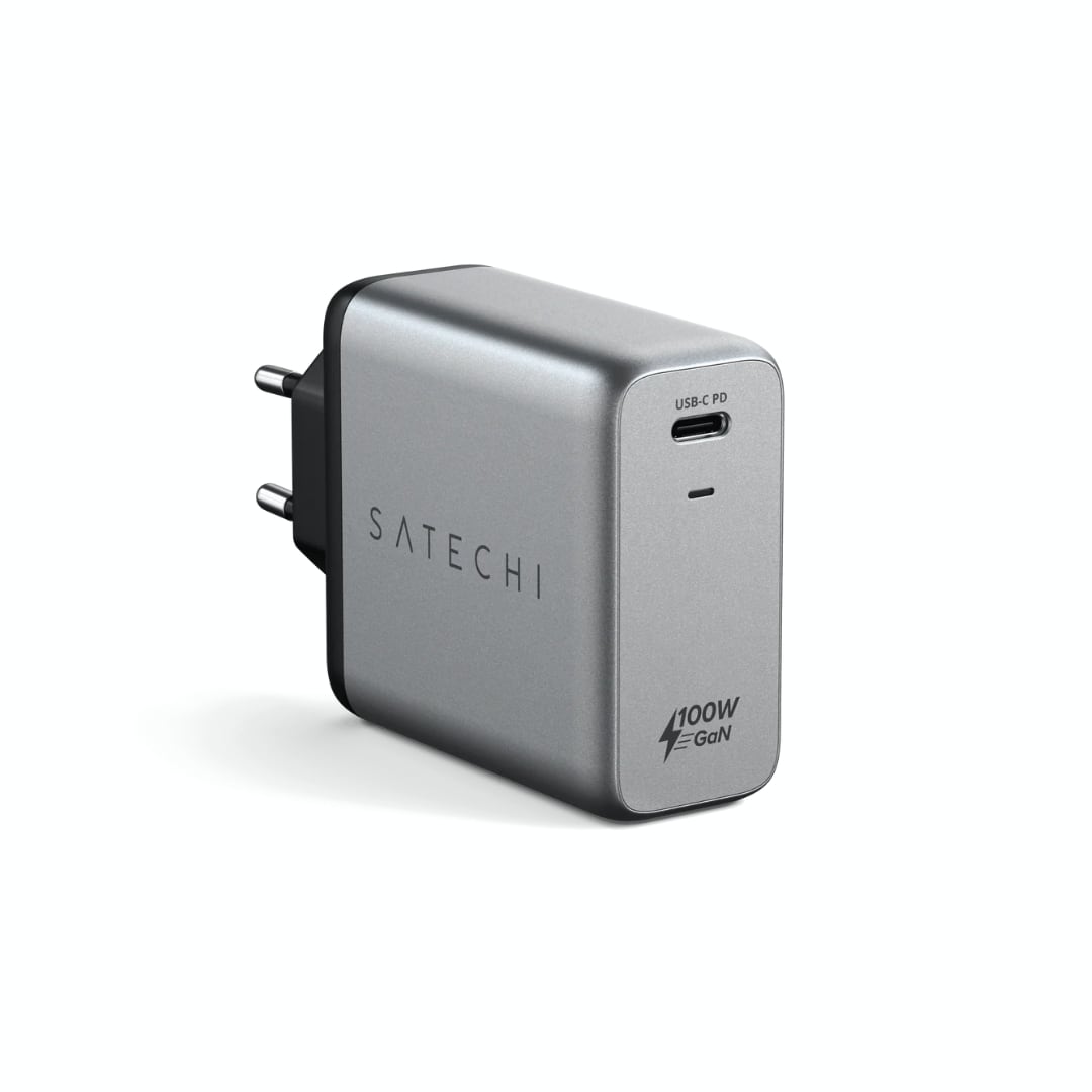 Cargador de pared Satechi USB-C 100W GaN - Gris