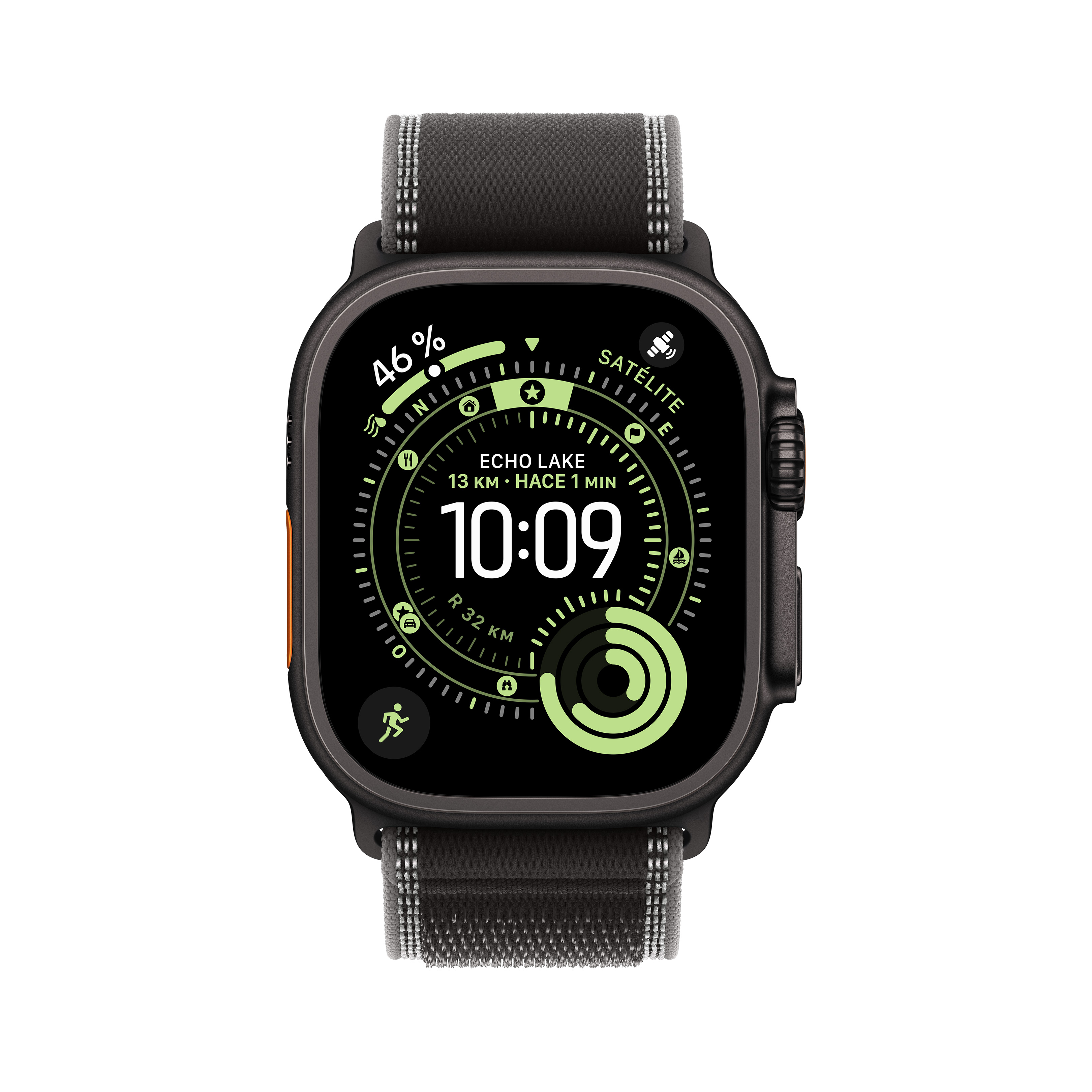 Apple Ultra 49mm Titanio Negro Trail Loop Negro (S/M) K-tuin