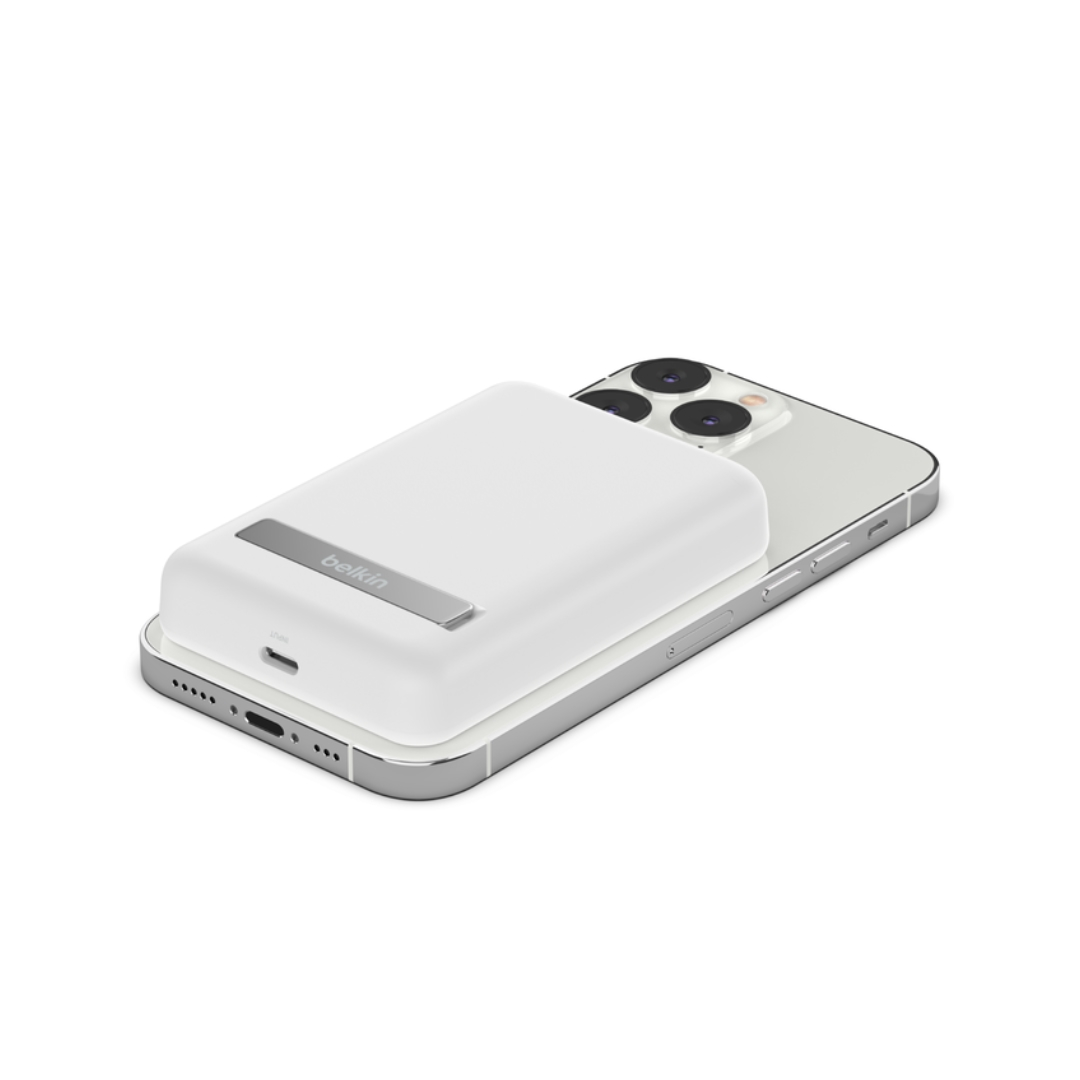 Batería MagSafe USB-C con soporte Blanco de Belkin