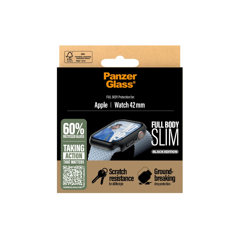 Carcasa Apple Watch Series 10 42mm Negro PanzerGlass K-tuin