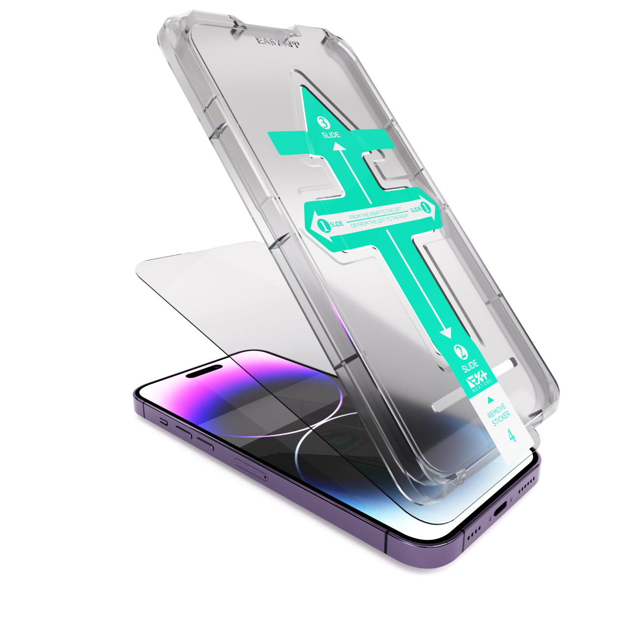 Funda Para IPhone 14 Pro De 6.1" Case Transparente Con Protector De Pantalla, Estuche Con Carga