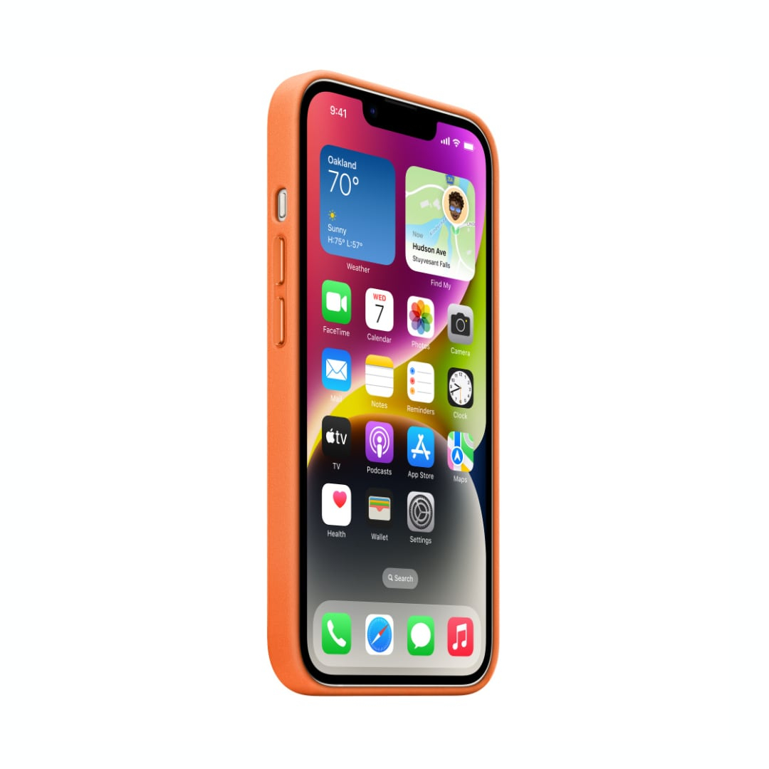 Comprar Funda Apple iPhone 14 Plus MagSafe Piel Naranja