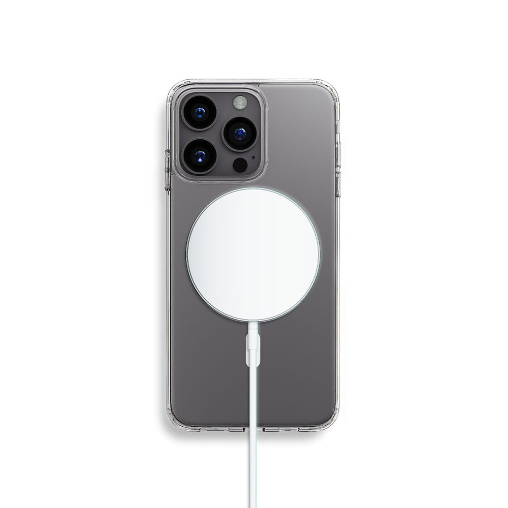 Funda MagSafe para iPhone 15 Pro Max con protector de cámara, funda de  protección completa para iPhone 15 Pro Max, funda transparente y bonita  para