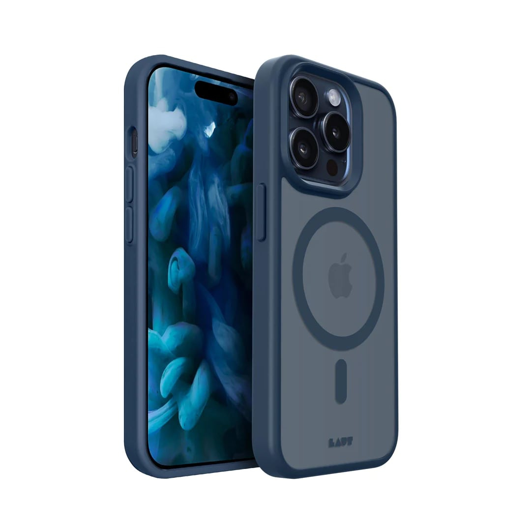 Carcasa logo azul fuerte iPhone 14 Pro