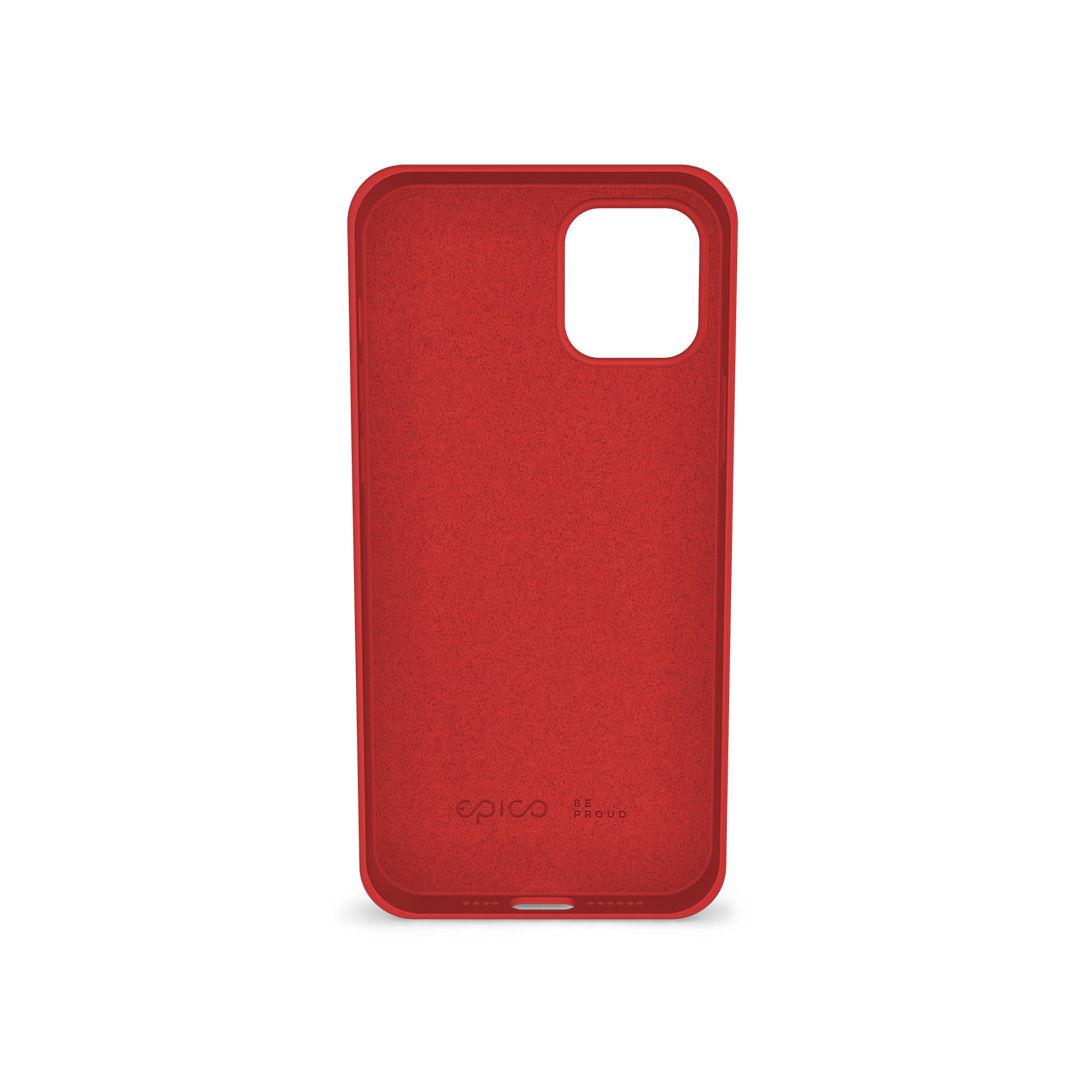 Funda Molan Cano Para Iphone 12 Mini Silicón Suave Color Rojo
