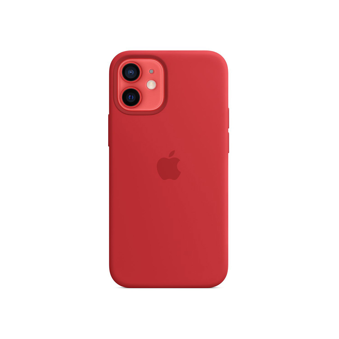 Funda Molan Cano Para Iphone 12 Mini Silicón Suave Color Rojo