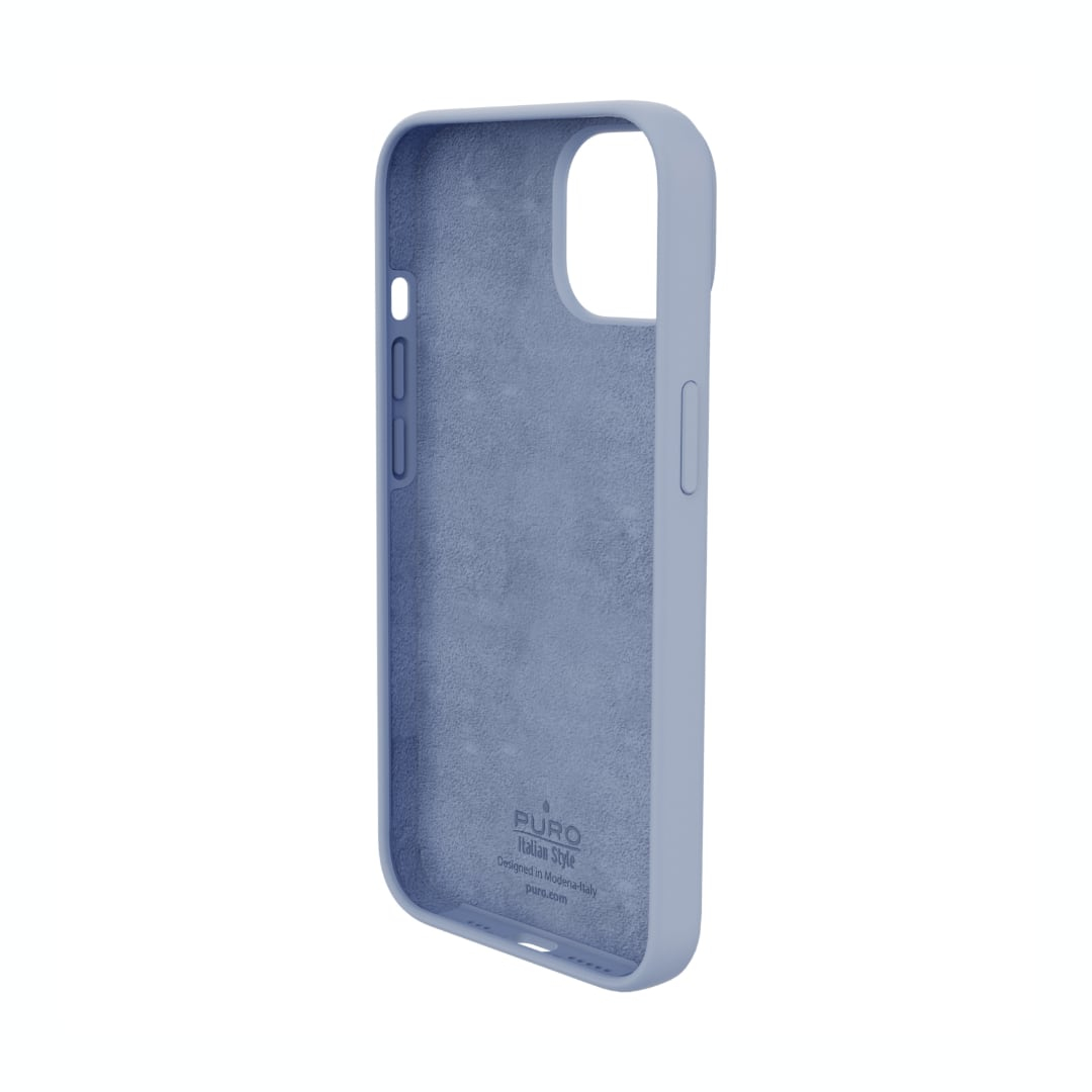 Funda MagSafe iPhone 14 Plus Silicona Cromada Azul Claro - Spain