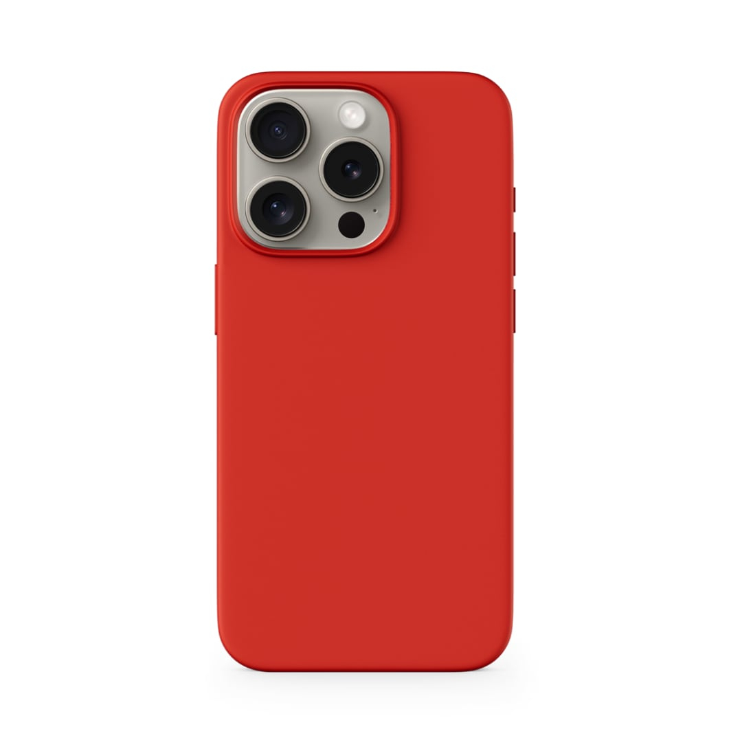 Funda iPhone 15 Pro Max Silicona MagSafe Rojo Epico