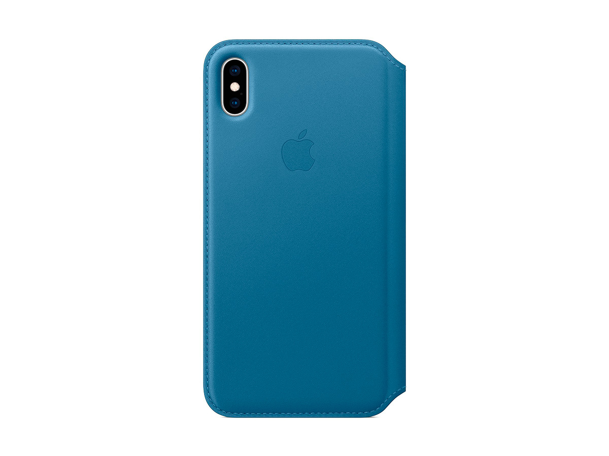 Comprar funda Leather Case para iPhone Xs Max Folio Azul Cabo de
