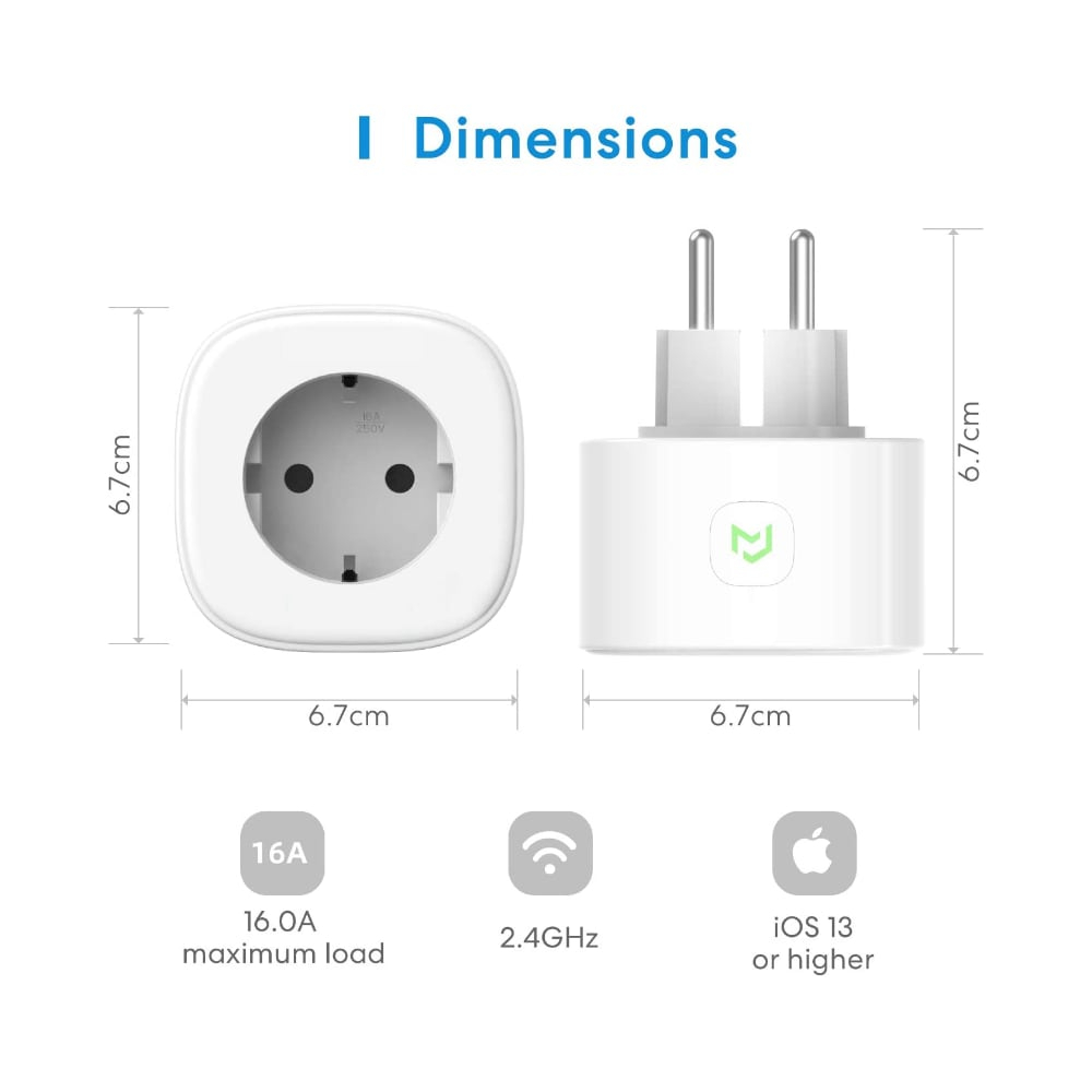 Meross Mini Enchufe Inteligente Compatible Con Apple Homekit