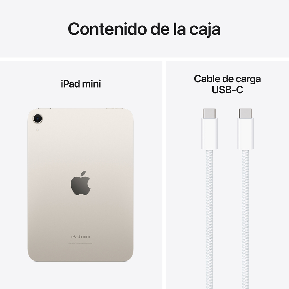 iPad mini (7ª gen.) 256GB Wi-Fi + Cellular Blanco estrella | K-tuin