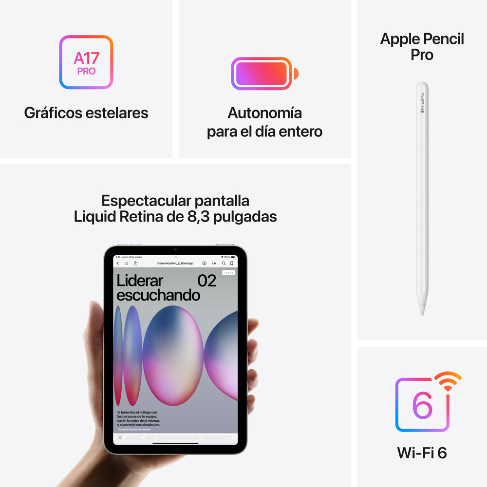 iPad mini (7ª gen.) 128GB Wi-Fi Púrpura | K-tuin