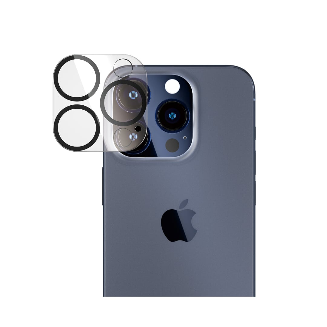 QHOHQ Paquete de 3 protectores de lente de cámara para iPhone 15 Pro  Max/iPhone 15 Pro, cubierta de cámara de una pieza de aleación de zinc,  [versión