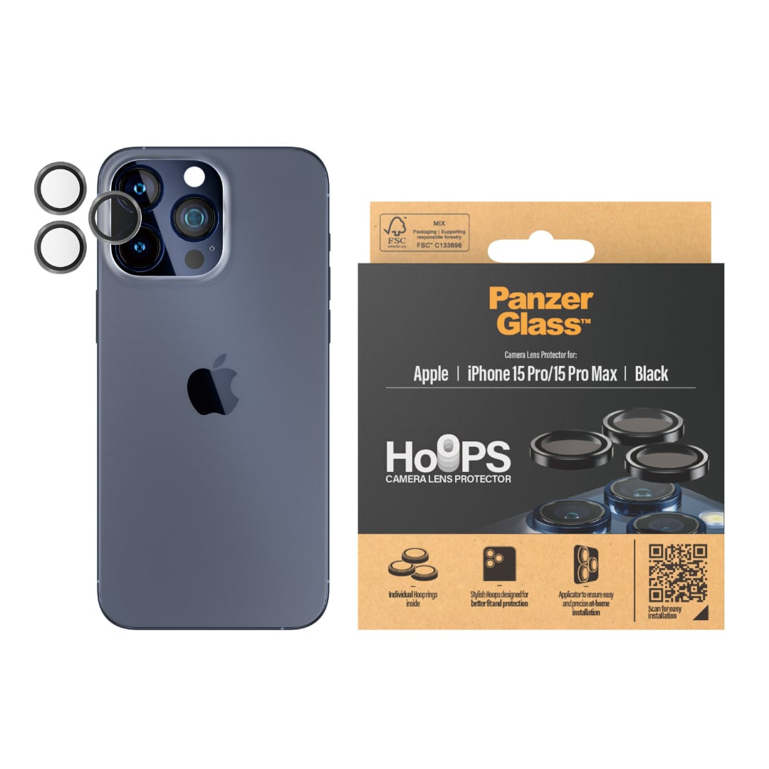 WSKEN Protector de lente de cámara para iPhone 15 Pro/iPhone 15 Pro Max,  [Mantén el disparo original] Protector de pantalla de cámara de vidrio