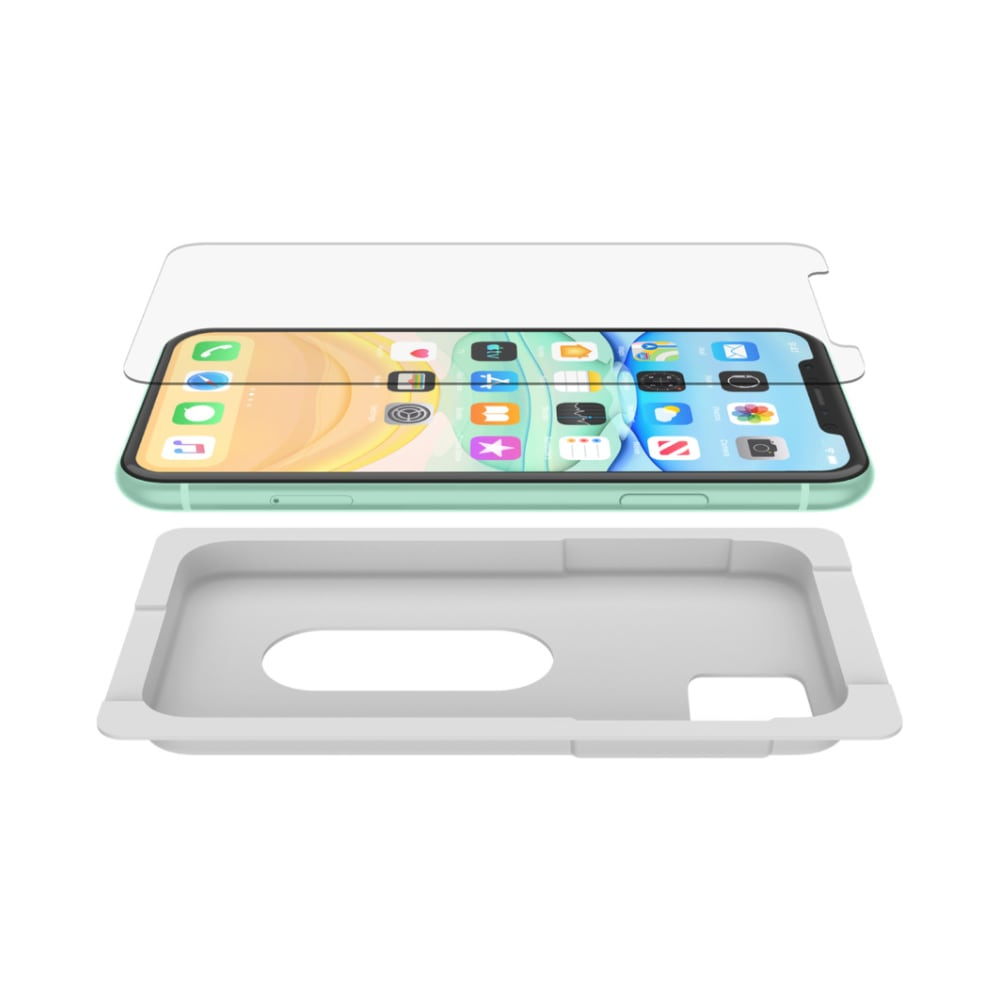 Beeyoka [Paquete de 3] Protector de pantalla para iPhone 11, iPhone 11,  protector de cámara para iPhone 11, protector de pantalla frontal y trasera  de