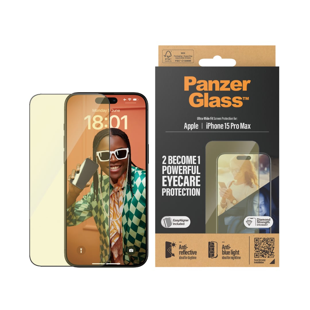 Protector de pantalla antirreflejos Amplify Glass Glare Guard de OtterBox  para el iPhone 15 Pro Max - Apple (ES)