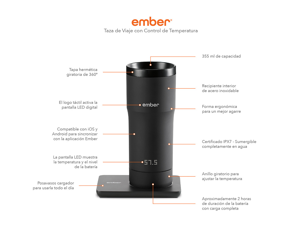Termo de viaje Ember con control de temperatura | K-tuin
