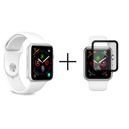 Protector de pantalla Correa silicona blanca Apple Watch Series 3 42 mm K tuin