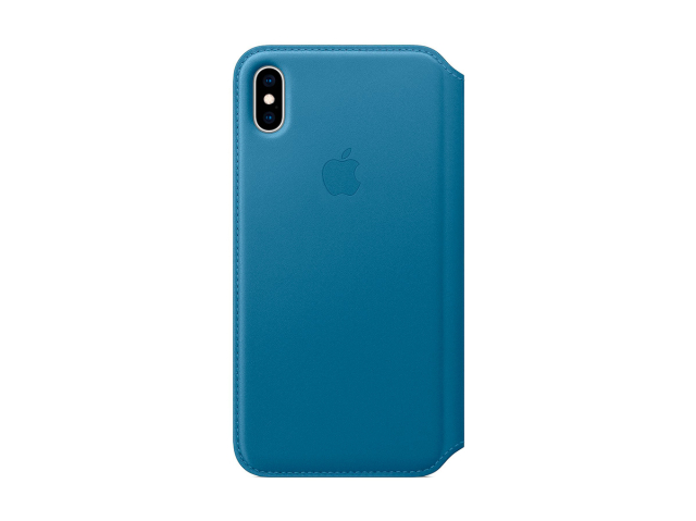 Funda para iPhone Xs Max de piel Folio Azul Cabo de Apple