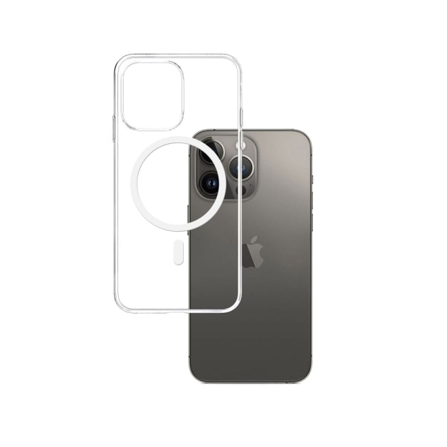 Funda para iPhone 15 Pro Silicona MagSafe Transparente de 3mk