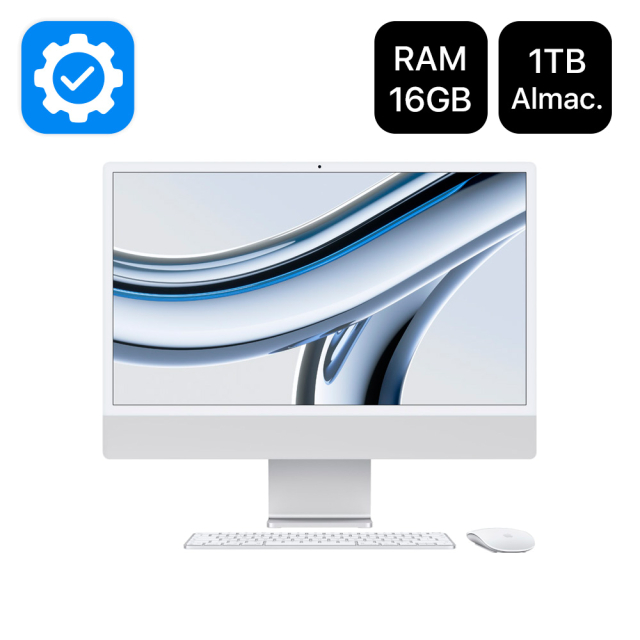iMac 24" Chip M3 16GB 1TB Plata