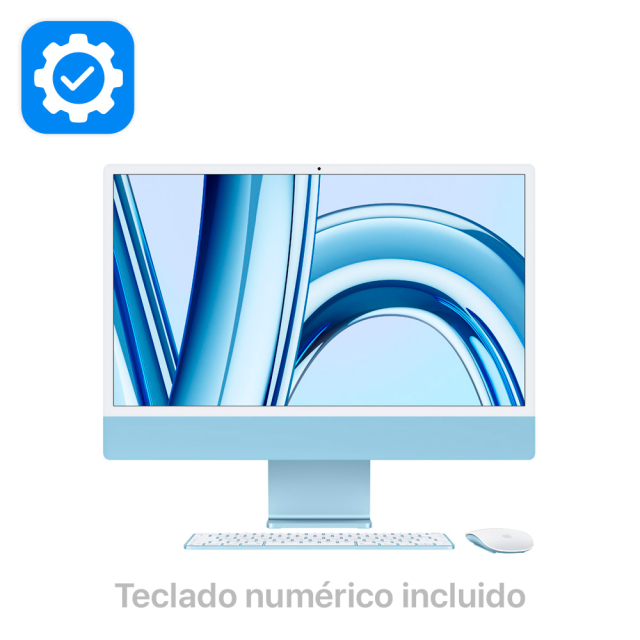 iMac 24" Chip M3 8GB 512GB Teclado numérico Azul