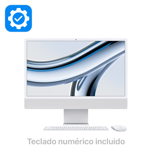 iMac 24" Chip M3 8GB 256GB Teclado numérico Plata