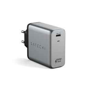 Adaptador de corriente USB-C PD de 100W Gris de Satechi