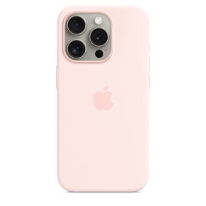 Funda para iPhone 15 Pro Silicona Rosa claro de Apple