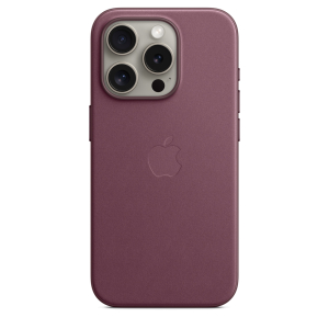 Funda para iPhone 15 Pro Trenzado fino Rojo mora de Apple