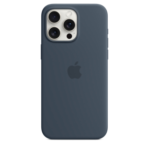 Funda para iPhone 15 Pro Max Silicona Azul tempestad de Apple