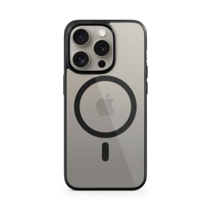 Funda iPhone 15 Pro Max MagSafe Transparente/Negro Epico