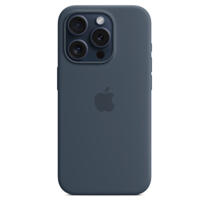Funda para iPhone 15 Pro Silicona Azul tempestad de Apple