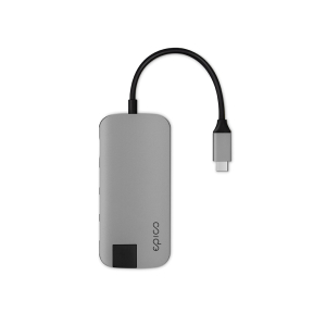 Hub USB-C 8 en 1 Gris de Epico