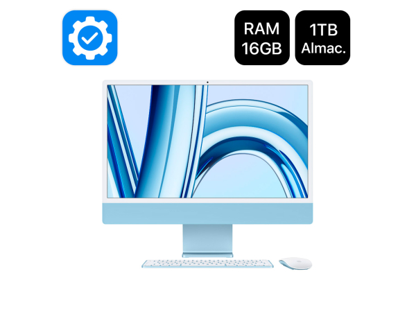 iMac 24" Chip M3 16GB 1TB Azul