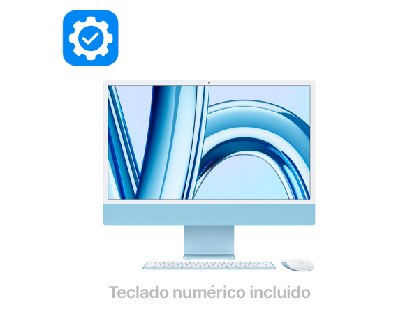 iMac 24" Chip M3 8GB 256GB Teclado numérico Azul