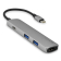 Hub USB-C 4 en 1 Gris de Epico