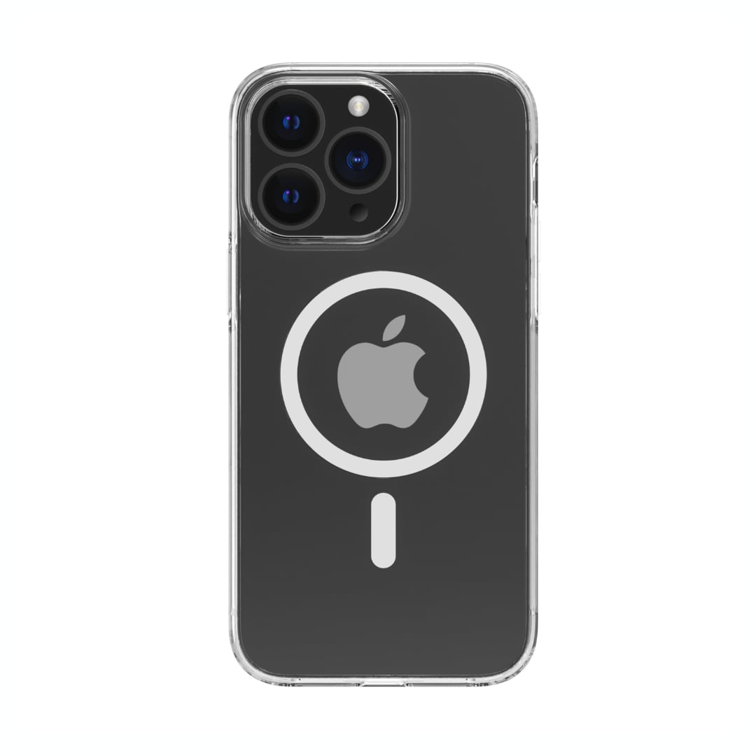 Spevert Funda magnética transparente para iPhone 14 Pro Max con protector  de lente de cámara, funda de protección completa compatible con MagSafe